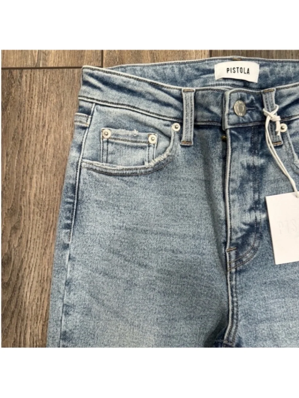 NWT pistola Women’s Aline “ Pursue” Light Blue High-Rise Skinny Jeans size 26
